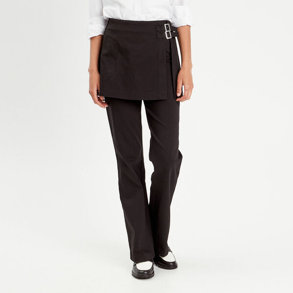 pantalon jupe flare noir femme Pantalon-jupe flare noir femme