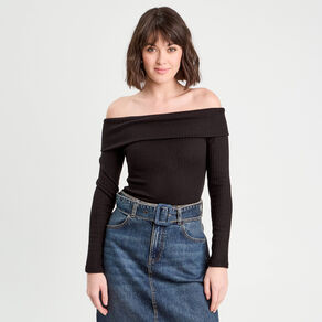T-shirt manches longues noir femme