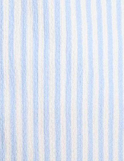 T-shirt noeuds côtés bleu femme