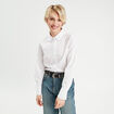 Chemise manches longues clous ecru femme