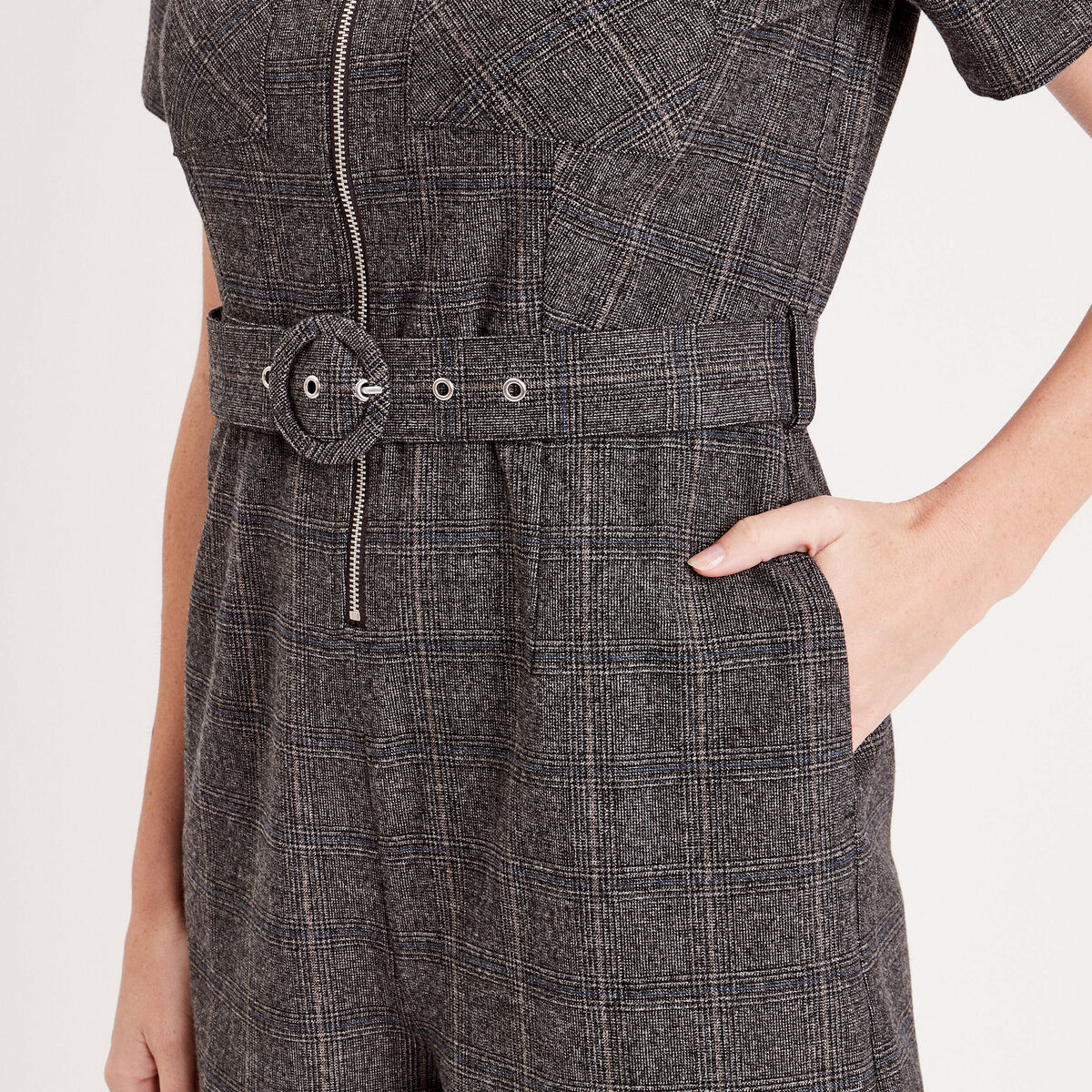 Combishort droite noir femme