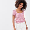 t shirt manches courtes blanc femme