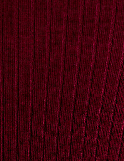 Pull c&ocirc;tel&eacute; col roul&eacute; bordeaux femme