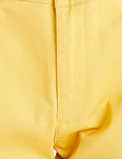 Pantalon chino 7/8ème jaune femme