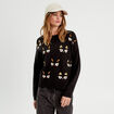 Pull manches longues noir femme