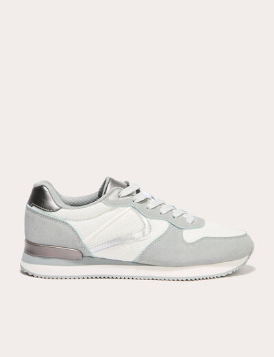 Sneakers plates bleu canard femme