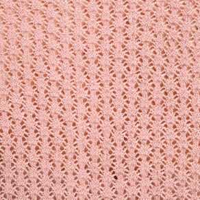 Pull ajouré manches longues rose pastel femme
