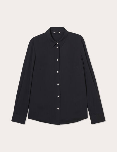 Chemise manches longues noir femme