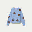 Pull manches longues bleu ciel femme