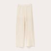 Pantalon droit ajouré ecru femme