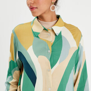 chemise manches longues vert femme Chemise manches longues vert femme