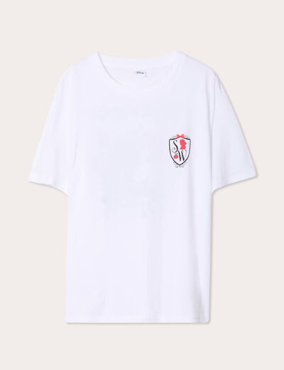 T-shirt manches courtes Disney blanc femme