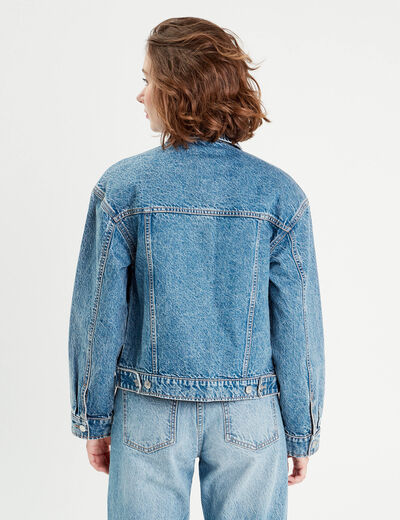 Veste en jean denim double stone femme