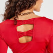 Body détails noeuds rouge femme