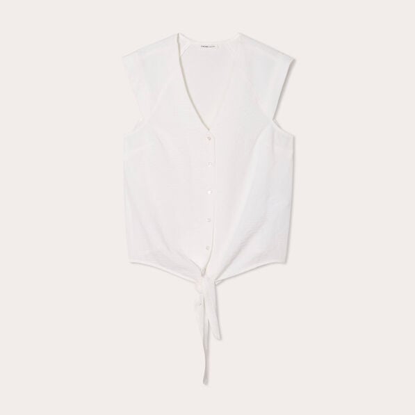 blouse avec noeud ecru femme Blouse avec noeud ecru femme