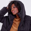 Doudoune droite zippée noir femme