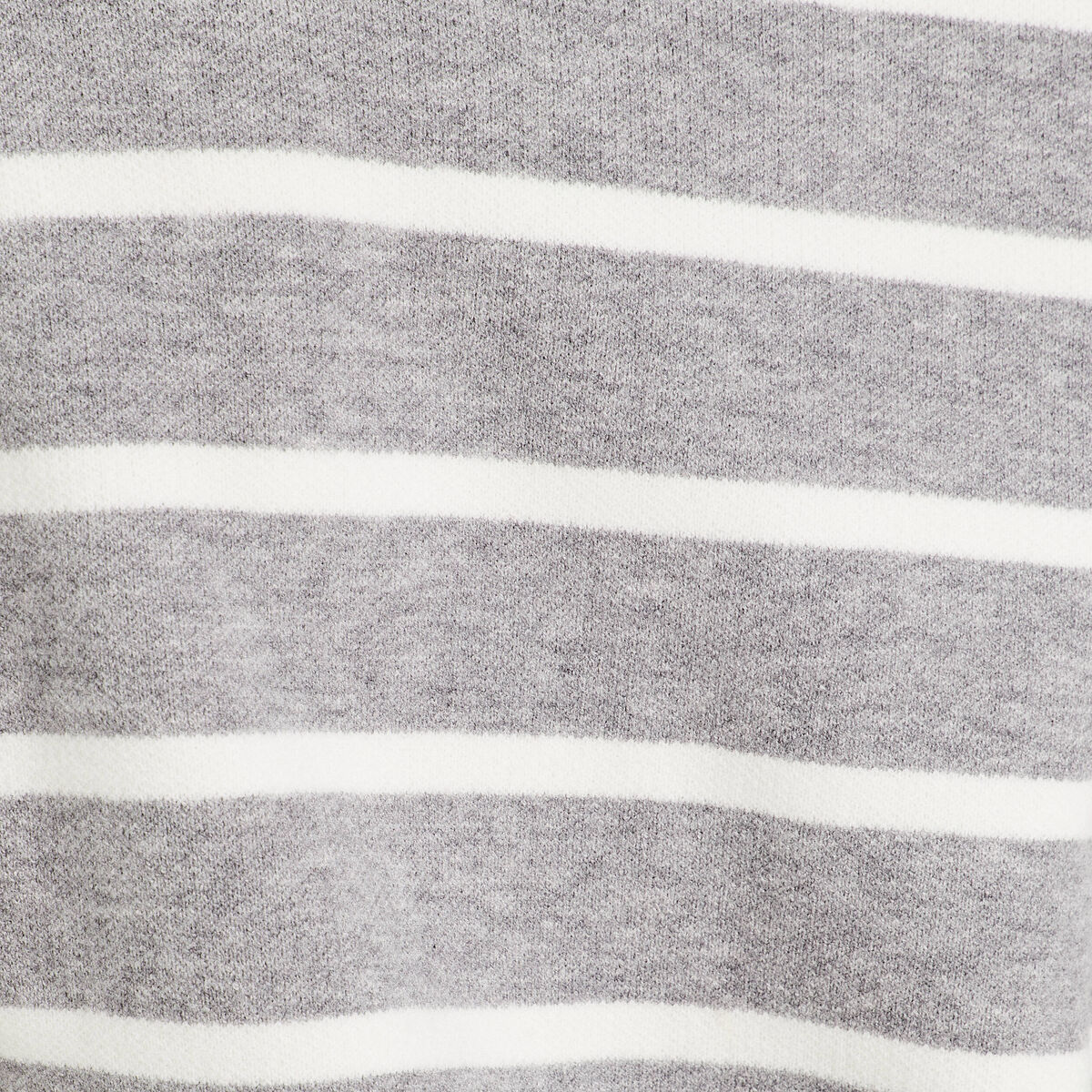 Pull manches longues col polo gris clair femme