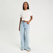 Jeans wide leg ultra large denim bleach femme