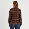 Chemise manches longues marron foncé femme