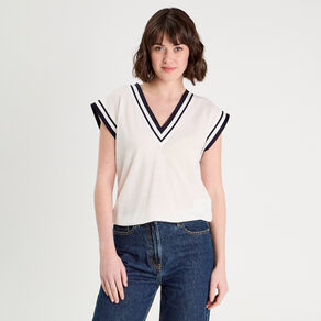 debardeur sans manches ecru femme Débardeur sans manches ecru femme