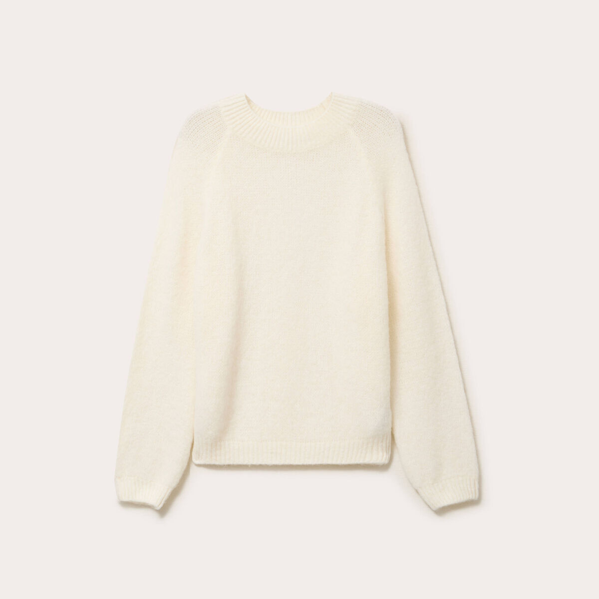 Pull manches longues ecru femme