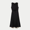 Robe longue &eacute;vas&eacute;e sans manches noir femme