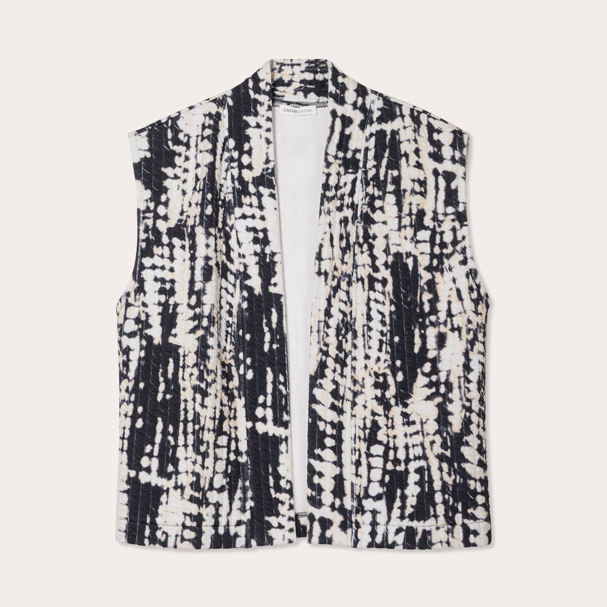 Gilet matelassé sans manches noir femme