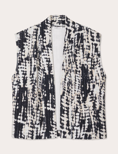 Gilet matelassé sans manches noir femme