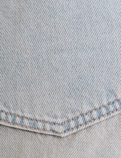 Short flare dentelle en jean denim double stone femme