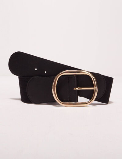 Ceinture élastiquée noir femme