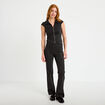 Pantalon bootcut taille basse noir femme