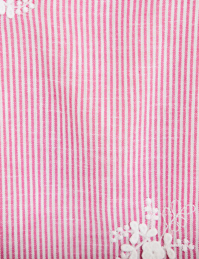 Blouse col tunisien rose femme