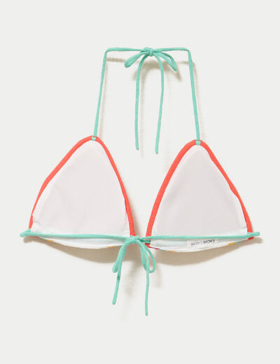 Haut de maillot de bain en crochet rouge femme