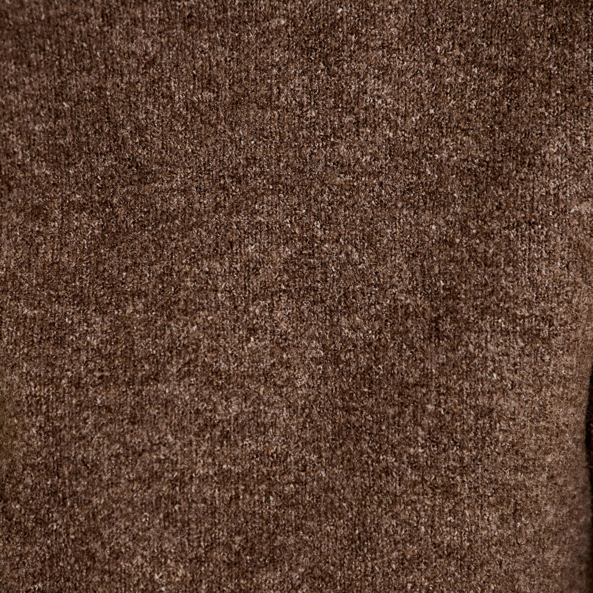 Pull manches longues marron fonc&eacute; femme