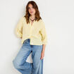 Blouse col tunisien jaune femme