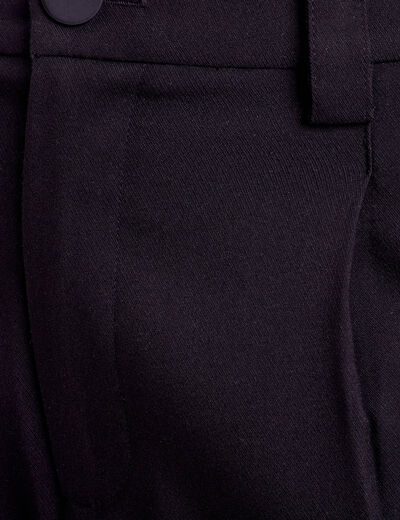 Pantalon droit large noir femme
