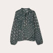 Blouse manches longues vert femme