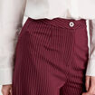 Pantalon jambe large bordeaux femme