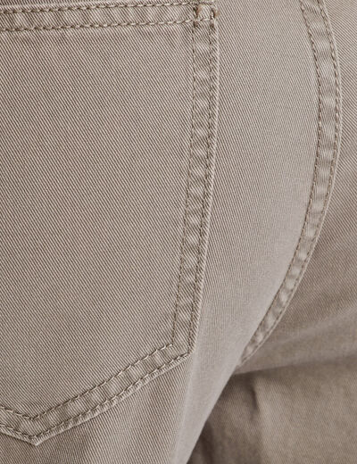 Pantalon jambe large vert kaki femme