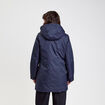 Parka &agrave; capuche r&eacute;versible bleu marine femme