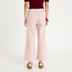 Pantalon large cropped taille haute rose nude femme