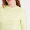 T-shirt manches courtes jaune fluo femme