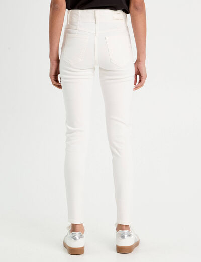 Jeans skinny 5 poches ecru femme