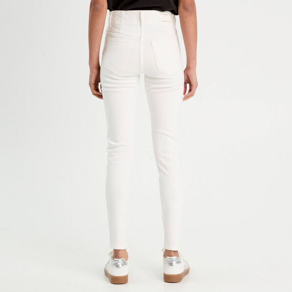 Jeans skinny 5 poches ecru femme