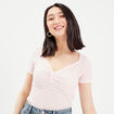 T-shirt manches courtes rose femme