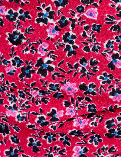 Jupe moulante drapée rouge femme