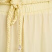 Jupe longue &eacute;vas&eacute;e satin jaune clair femme