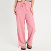 Pantalon large fluide vieux rose femme