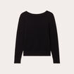 Pull col bateau noir femme