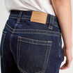 Jeans droit taille basse denim brut femme